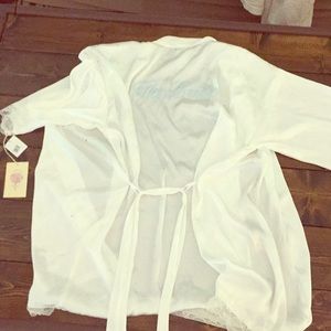 Silk and Lace Bridal Robe